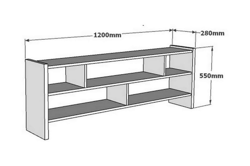 TV-taso Violaceae 120x55 cm - Ruskea - Huonekalut - TV- & Mediakalusteet - Tv taso & Mediataso