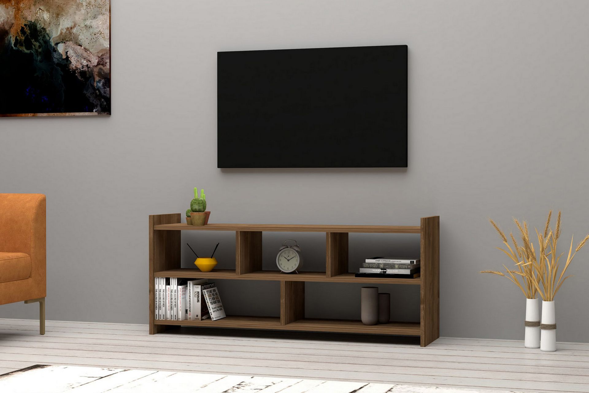 TV-taso Violaceae 120x55 cm - Ruskea - Huonekalut - TV- & Mediakalusteet - Tv taso & Mediataso