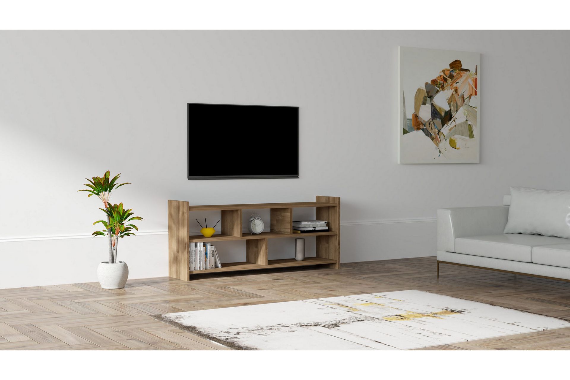 TV-taso Violaceae 120x55 cm - Ruskea - Huonekalut - TV- & Mediakalusteet - Tv taso & Mediataso