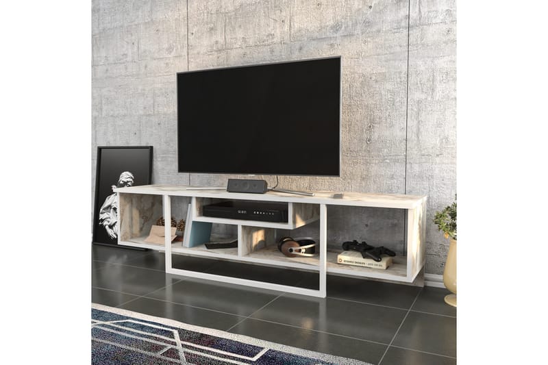 TV-taso Violaceae 150x40 cm - Valkoinen - Huonekalut - TV- & Mediakalusteet - Tv taso & Mediataso