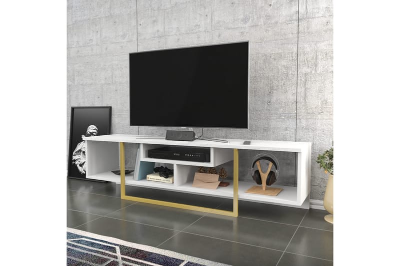 TV-taso Violaceae 150x40 cm - Valkoinen - Huonekalut - TV- & Mediakalusteet - Tv taso & Mediataso