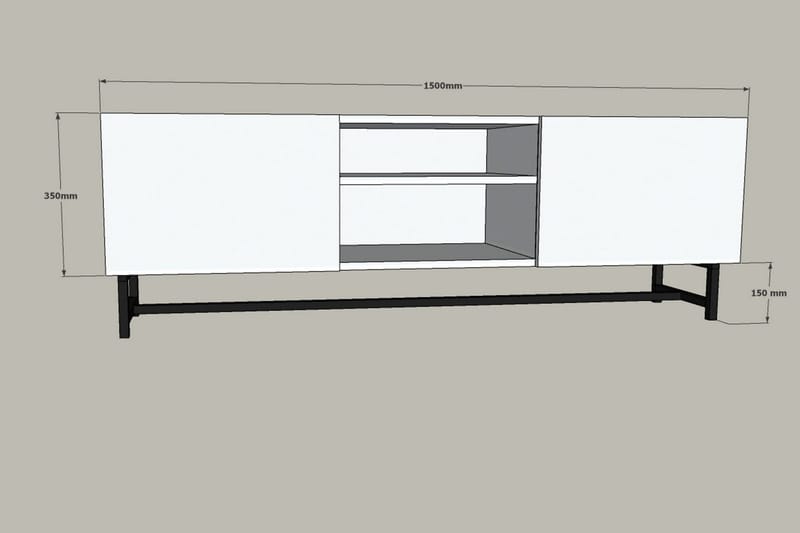 TV-taso Violaceae 150x50 cm - Sininen - Tv taso & Mediataso