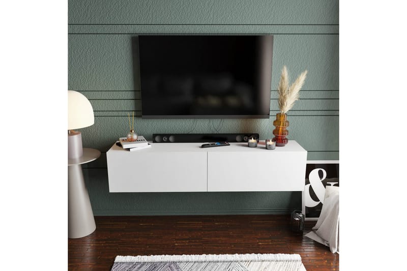 TV-taso Violaceae 159,7x34,1 cm - Valkoinen - Huonekalut - TV- & Mediakalusteet - Tv taso & Mediataso