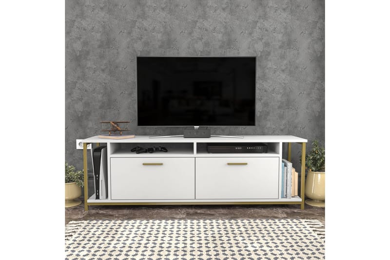 TV-taso Violaceae 160x50,8 cm - Valkoinen - Huonekalut - TV- & Mediakalusteet - Tv taso & Mediataso