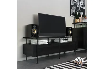 TV-taso Wainright - Musta - Huonekalut - TV- & Mediakalusteet - Tv taso & Mediataso