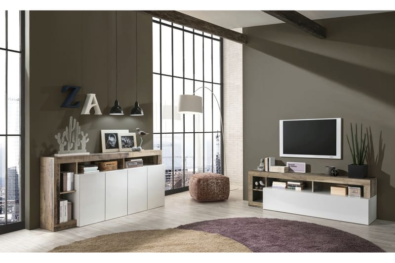 TV-taso Wedel 42x184 cm - Valkoinen - Huonekalut - TV- & Mediakalusteet - Tv taso & Mediataso