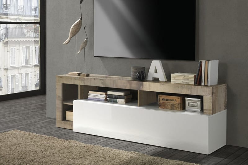 TV-taso Wedel 42x184 cm - Valkoinen - Huonekalut - TV- & Mediakalusteet - Tv taso & Mediataso