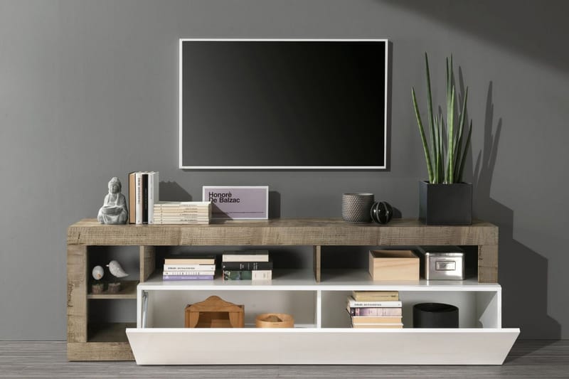 TV-taso Wedel 42x184 cm - Valkoinen - Huonekalut - TV- & Mediakalusteet - Tv taso & Mediataso