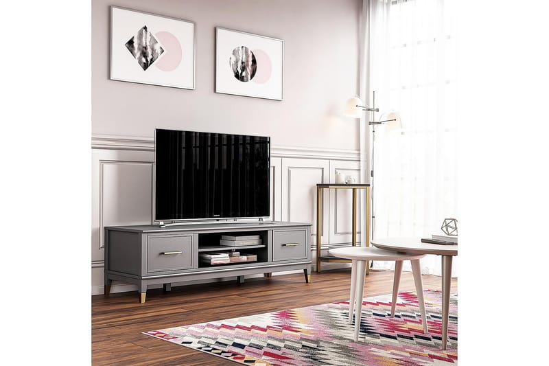 TV-taso Westerleigh 152x50 cm Grafiitinharmaa - CosmoLiving - Huonekalut - TV- & Mediakalusteet - Tv taso & Mediataso