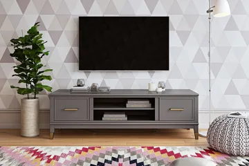 TV-taso Westerleigh 152x50 cm Grafiitinharmaa - Huonekalut - TV- & Mediakalusteet - Tv taso & Mediataso
