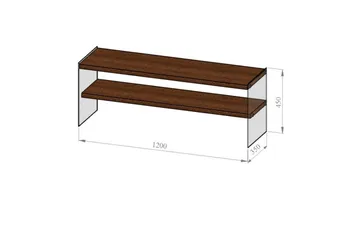 TV-taso Westoncommon 120 cm - Pähkinä - Huonekalut - TV- & Mediakalusteet - Tv taso & Mediataso
