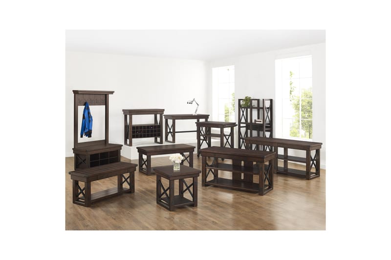 TV-taso Wildwood 160x48 cm Tummanruskea - Dorel Home - Huonekalut - TV- & Mediakalusteet - Tv taso & Mediataso