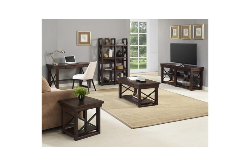 TV-taso Wildwood 160x48 cm Tummanruskea - Dorel Home - Huonekalut - TV- & Mediakalusteet - Tv taso & Mediataso