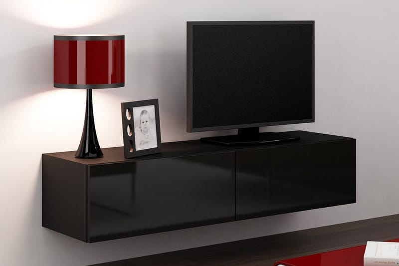 TV-taso Wishon 140 cm - Musta - Huonekalut - TV- & Mediakalusteet - Tv taso & Mediataso