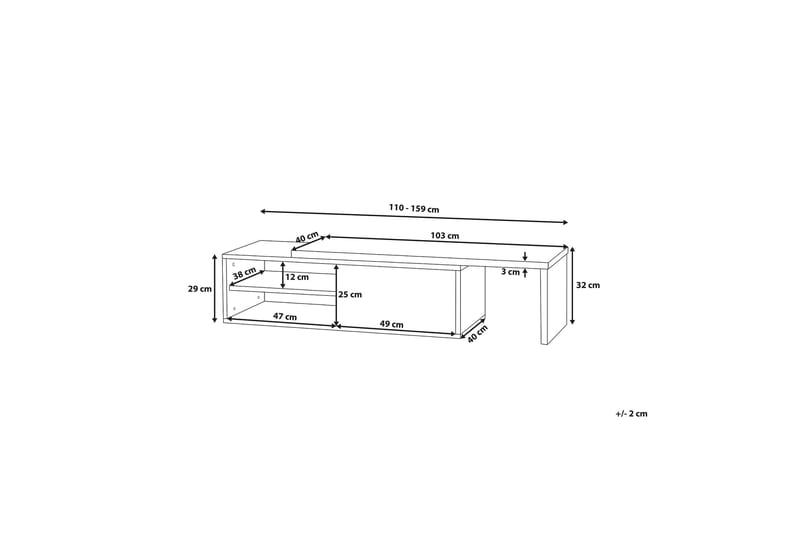 TV-taso Yonkers 40x159 cm - Huonekalut - TV- & Mediakalusteet - Tv taso & Mediataso