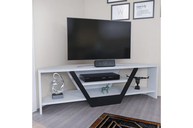 TV-taso Zakkum 120x36,8 cm - Valkoinen - Huonekalut - TV- & Mediakalusteet - Tv taso & Mediataso
