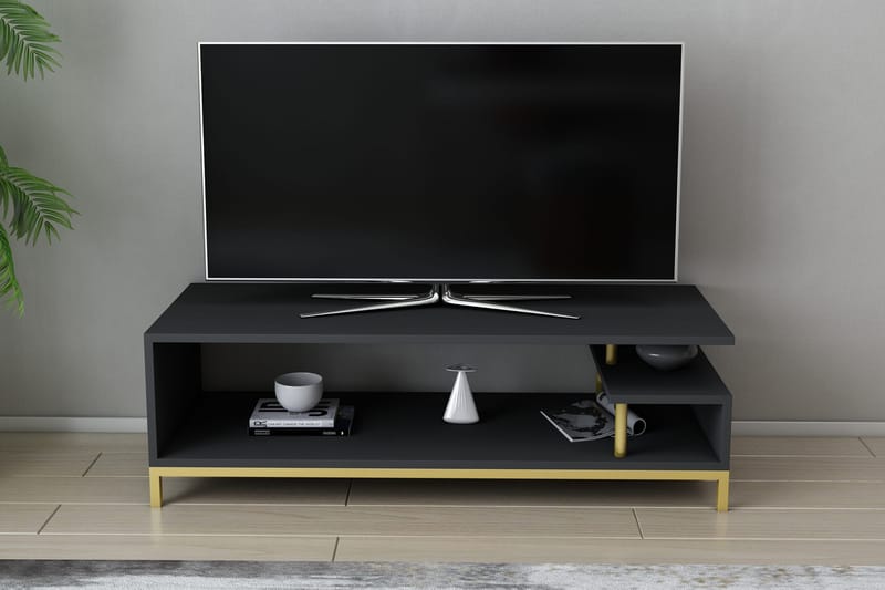 TV-taso Zakkum 120x37,6 cm - Kulta - Huonekalut - TV- & Mediakalusteet - Tv taso & Mediataso