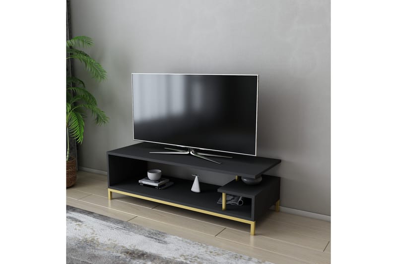 TV-taso Zakkum 120x37,6 cm - Kulta - Huonekalut - TV- & Mediakalusteet - Tv taso & Mediataso