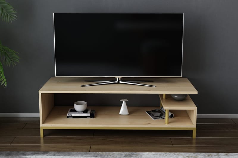 TV-taso Zakkum 120x37,6 cm - Kulta - Huonekalut - TV- & Mediakalusteet - Tv taso & Mediataso