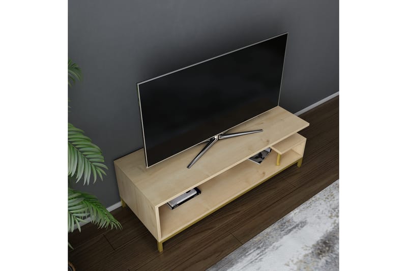 TV-taso Zakkum 120x37,6 cm - Kulta - Huonekalut - TV- & Mediakalusteet - Tv taso & Mediataso