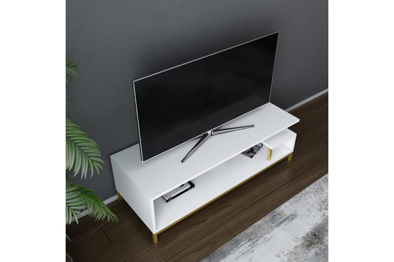 TV-taso Zakkum 120x37,6 cm - Kulta - Huonekalut - TV- & Mediakalusteet - Tv taso & Mediataso