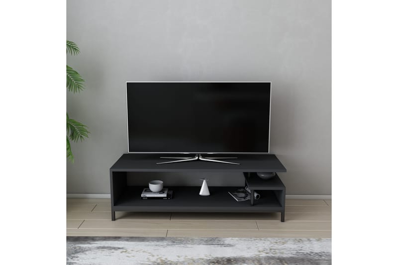 TV-taso Zakkum 120x37,6 cm - Musta - Huonekalut - TV- & Mediakalusteet - Tv taso & Mediataso