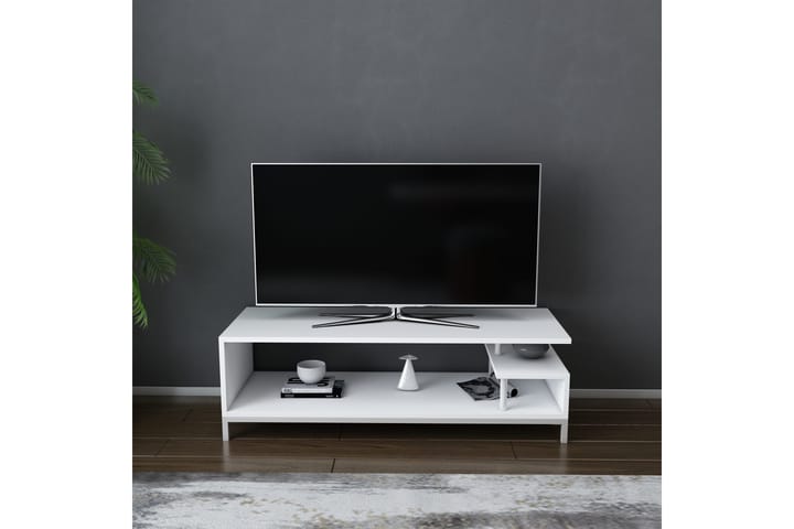 TV-taso Zakkum 120x37,6 cm - Valkoinen - Tv taso & Mediataso