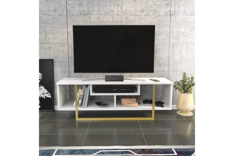 TV-taso Zakkum 120x40,2 cm - Kulta - Huonekalut - TV- & Mediakalusteet - Tv taso & Mediataso