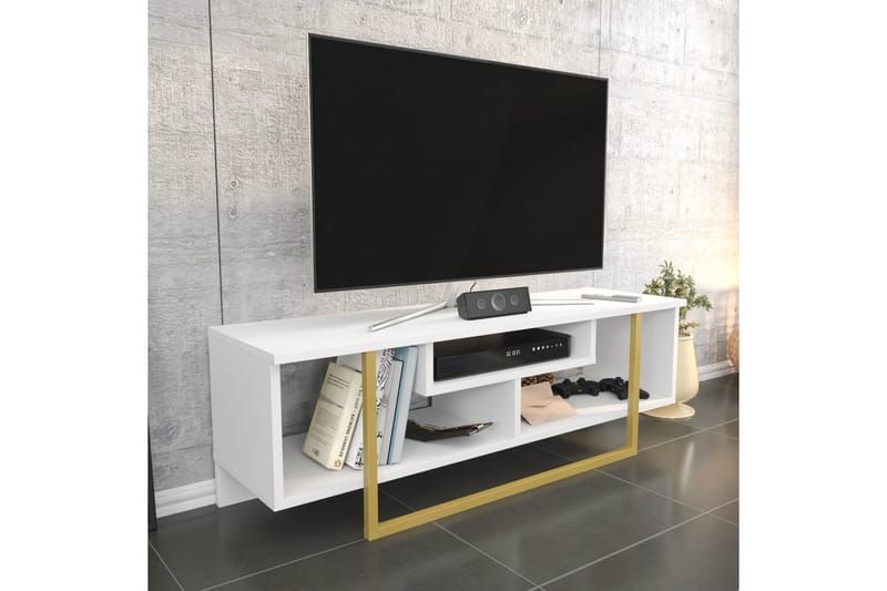 TV-taso Zakkum 120x40,2 cm - Kulta - Huonekalut - TV- & Mediakalusteet - Tv taso & Mediataso