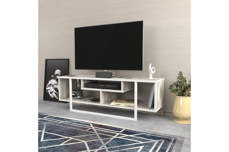 TV-taso Zakkum 120x40,2 cm - Valkoinen - Huonekalut - TV- & Mediakalusteet - Tv taso & Mediataso