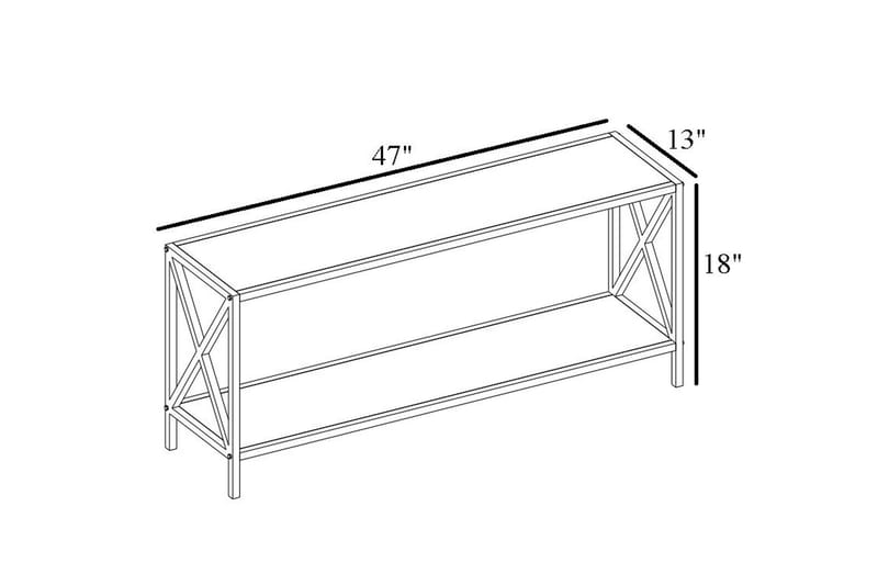 TV-taso Zakkum 120x45,7 cm - Ruskea - Huonekalut - TV- & Mediakalusteet - Tv taso & Mediataso