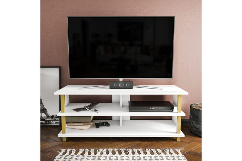 TV-taso Zakkum 120x47,4 cm - Kulta - Huonekalut - TV- & Mediakalusteet - Tv taso & Mediataso