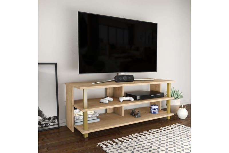 TV-taso Zakkum 120x47,4 cm - Kulta - Huonekalut - TV- & Mediakalusteet - Tv taso & Mediataso