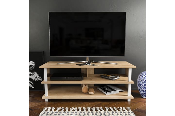 TV-taso Zakkum 120x47,4 cm - Valkoinen - Tv taso & Mediataso