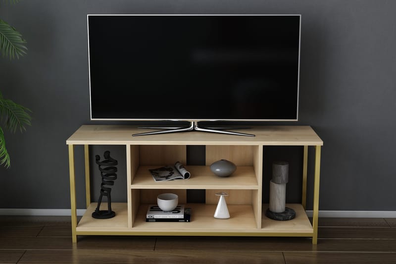 TV-taso Zakkum 120x50,8 cm - Kulta - Huonekalut - TV- & Mediakalusteet - Tv taso & Mediataso