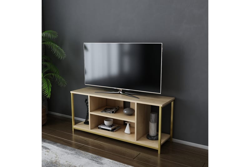TV-taso Zakkum 120x50,8 cm - Kulta - Huonekalut - TV- & Mediakalusteet - Tv taso & Mediataso