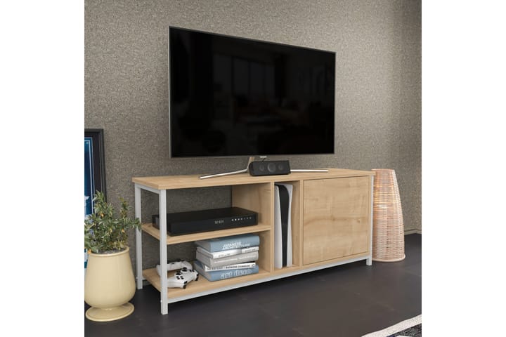 TV-taso Zakkum 120x50,8 cm - Valkoinen - Tv taso & Mediataso