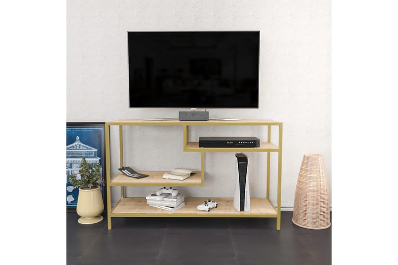TV-taso Zakkum 120x75 cm - Kulta - Huonekalut - TV- & Mediakalusteet - Tv taso & Mediataso