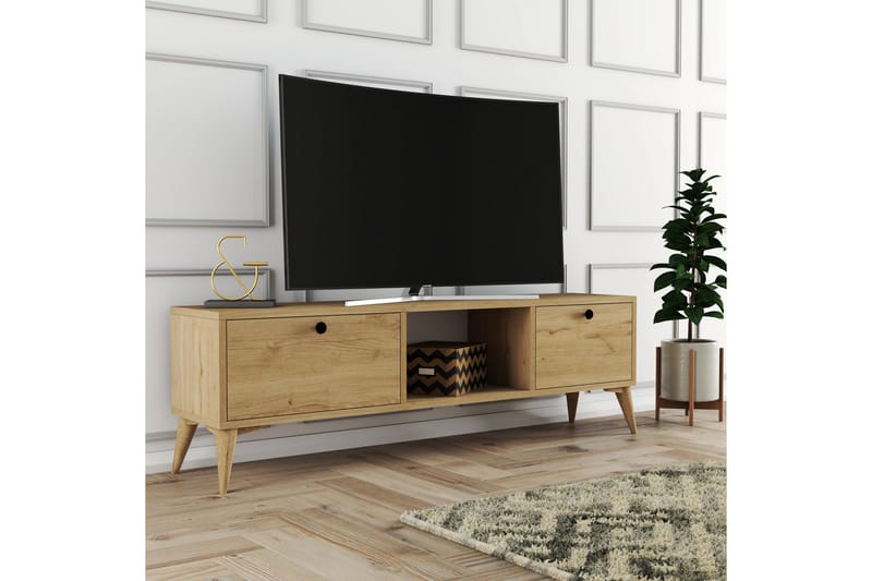 TV-taso Zakkum 138x42,6 cm - Ruskea - Huonekalut - TV- & Mediakalusteet - Tv taso & Mediataso