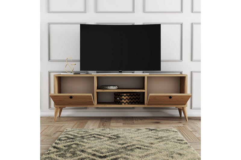 TV-taso Zakkum 138x42,6 cm - Ruskea - Huonekalut - TV- & Mediakalusteet - Tv taso & Mediataso