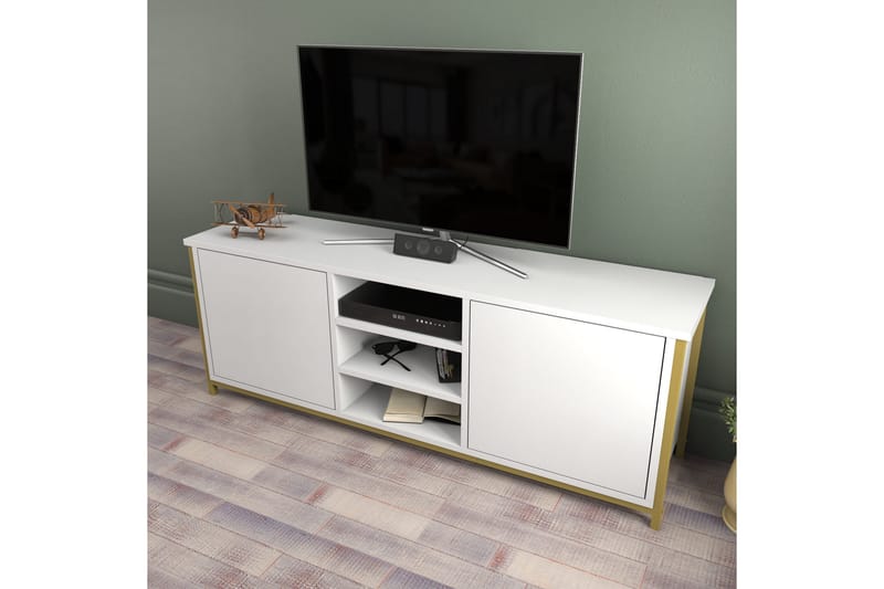 TV-taso Zakkum 140x50,8 cm - Kulta - Huonekalut - TV- & Mediakalusteet - Tv taso & Mediataso