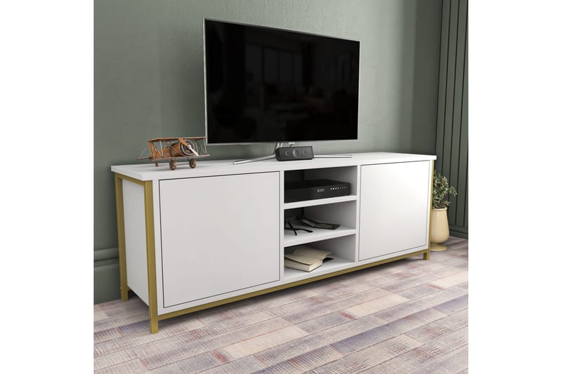 TV-taso Zakkum 140x50,8 cm - Kulta - Huonekalut - TV- & Mediakalusteet - Tv taso & Mediataso