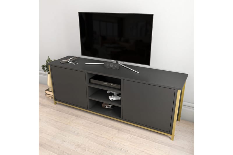 TV-taso Zakkum 140x50,8 cm - Kulta - Huonekalut - TV- & Mediakalusteet - Tv taso & Mediataso