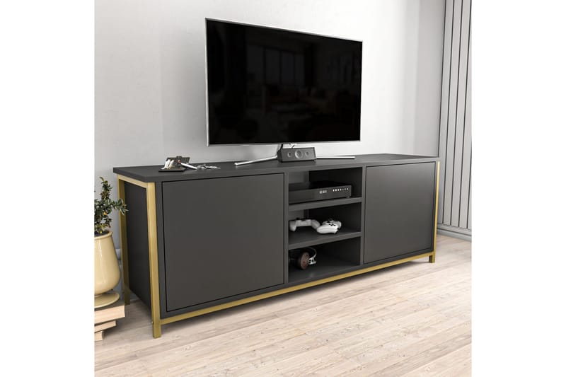 TV-taso Zakkum 140x50,8 cm - Kulta - Huonekalut - TV- & Mediakalusteet - Tv taso & Mediataso