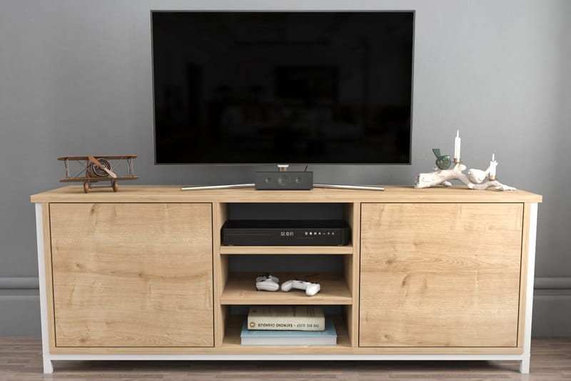 TV-taso Zakkum 140x50,8 cm - Valkoinen - Huonekalut - TV- & Mediakalusteet - Tv taso & Mediataso