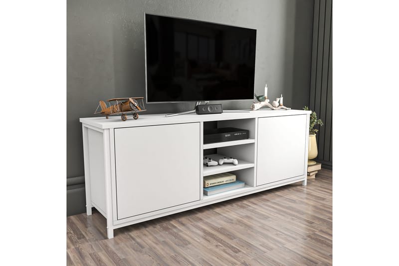TV-taso Zakkum 140x50,8 cm - Valkoinen - Huonekalut - TV- & Mediakalusteet - Tv taso & Mediataso
