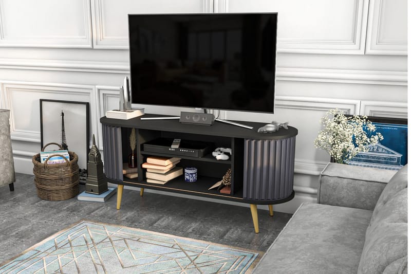 TV-taso Zakkum 140x64 cm - Musta - Huonekalut - TV- & Mediakalusteet - Tv taso & Mediataso