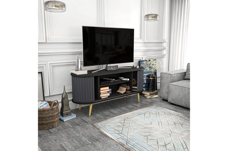 TV-taso Zakkum 140x64 cm - Musta - Huonekalut - TV- & Mediakalusteet - Tv taso & Mediataso