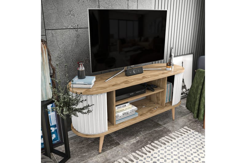 TV-taso Zakkum 140x64 cm - Ruskea - Huonekalut - TV- & Mediakalusteet - Tv taso & Mediataso