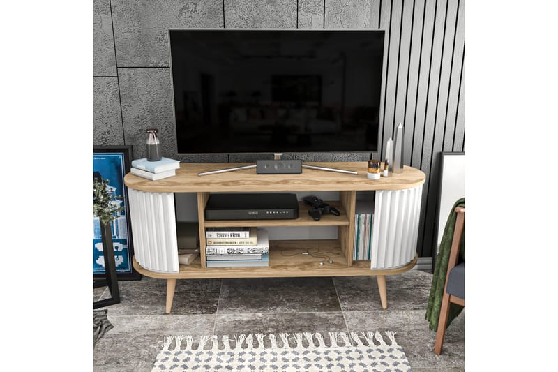 TV-taso Zakkum 140x64 cm - Ruskea - Huonekalut - TV- & Mediakalusteet - Tv taso & Mediataso